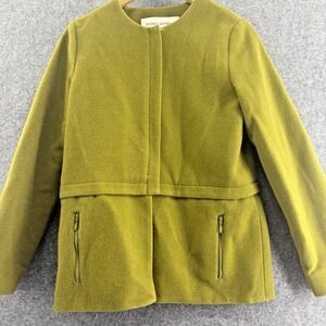 Vintage Doncaster Womens Wool Blend Cape Coat Sz 8 Green‎ Pockets Jacket Cottage